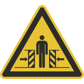 Warnschild Warnung vor Quetschgefahr