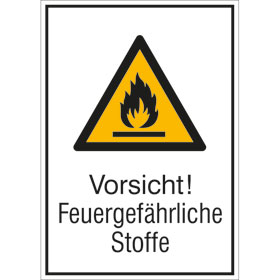 Warn - Kombischild Vorsicht! Feuergefährliche Stoffe
