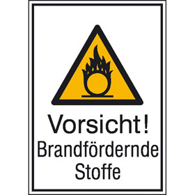 Warn - Kombischild Vorsicht! Brandfrdernde Stoffe