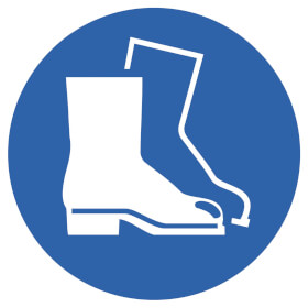 Gebotsschild Fußschutz benutzen