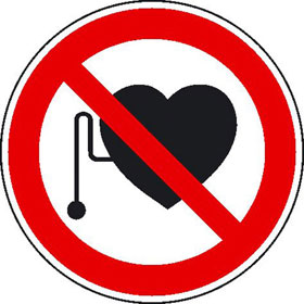 Protect Verbotsschild Kein Zutritt fr Personen mit Herzschrittmacher