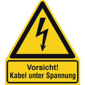 Warn - Kombischild Vorsicht! Kabel unter Spannung