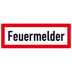 Hinweisschild fr die Feuerwehr Feuermelder