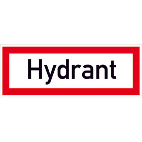 Hinweisschild für die Feuerwehr Hydrant