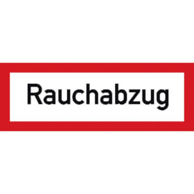 Hinweisschild fr die Feuerwehr - langnachleuchtend Rauchabzug 