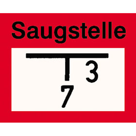 Hinweisschild fr die Feuerwehr Hinweisschild auf eine Saugstelle