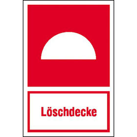 Brandschutz - Kombischild - langnachleuchtend Löschdecke