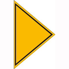 Hinweisschild für Gasanlagen Richtungspfeil für 11.2831 (Gashaupthahn)