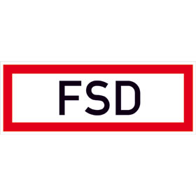 Hinweisschild für die Feuerwehr Feuerwehrschlüsseldepot (FSD)