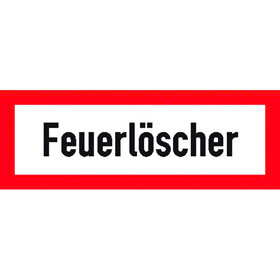 Hinweisschild fr den Brandschutz Feuerlscher