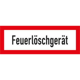 Hinweisschild fr den Brandschutz Feuerlschgert