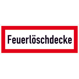 Hinweisschild fr die Feuerwehr Feuerlschdecke