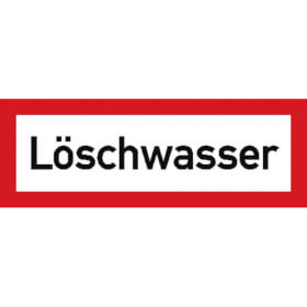 Hinweisschild fr die Feuerwehr Lschwasser