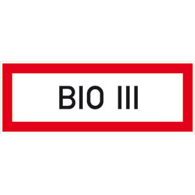 Hinweisschild fr die Feuerwehr BIO III