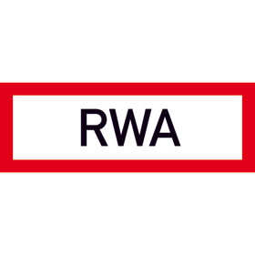 Hinweisschild für die Feuerwehr RWA