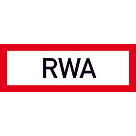Hinweisschild für die Feuerwehr RWA