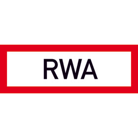 Hinweisschild fr die Feuerwehr RWA