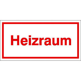 Hinweisschild - Betriebskennzeichnung Heizraum