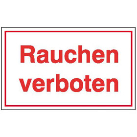 Hinweisschild - Betriebskennzeichnung Rauchen verboten