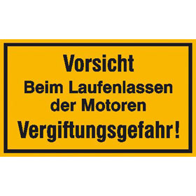 Hinweisschild fr Tankanlagen und Garagen Vorsicht!