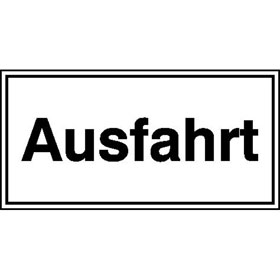 Hinweisschild fr Ausfahrten Ausfahrt