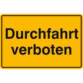 Hinweisschild zur Grundbesitzkennzeichnung Durchfahrt verboten