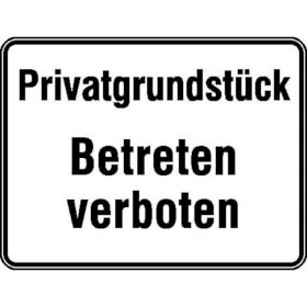 Betreten des Grundstücks verboten Dibondschild 30x20cm Hinweis Privat HS121 