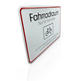 Hinweisschild  Fahrradraum - Nur fr Fahrrder