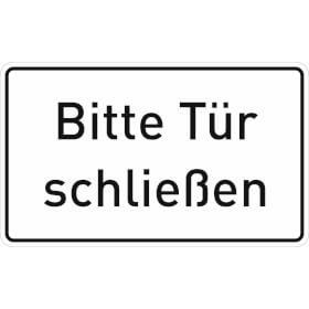 Hinweisschild - Betriebskennzeichnung Bitte Tr schlieen