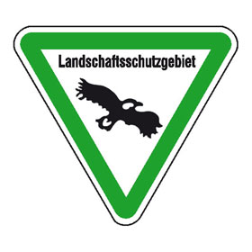 Hinweisschild fr Wald - und Freizeitanlagen Landschaftsschutzgebiet