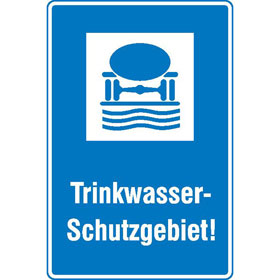 Hinweisschild fr Wald - und Freizeitanlagen Trinkwasser - Schutzgebiet!