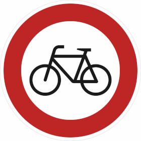 Verkehrsschild nach StVO - Nr. 254 Verbot für Radfahrer