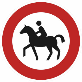 Verkehrsschild Für Reiter verboten VZ: 258