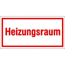 Hinweisschild - Betriebskennzeichnung Heizungsraum