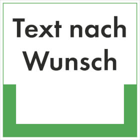 Abfallkennzeichnung - Individuelles Hinweisschild mit Text nach Wahl (max. 20 Zeichen)