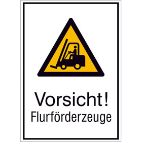 Warn - Kombischild Vorsicht! Flurfrderzeuge