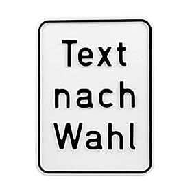 Individuell gefertigtes Aluminiumschild erhaben geprägt mit Text nach Wahl, max. 3 Zeilen mit jeweils 10 Zeichen