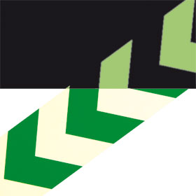 SafetyMarking HI 150 - Markierungsstreifen Richtungspfeil,  grün / langnachleuchtend