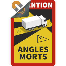 Hinweisschild ATTENTION ANGLES MORTS Lkw