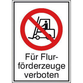 Verbots - Kombischild Fr Flurfrderzeuge verboten