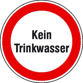 Hinweisschild - Betriebskennzeichnung Kein Trinkwasser