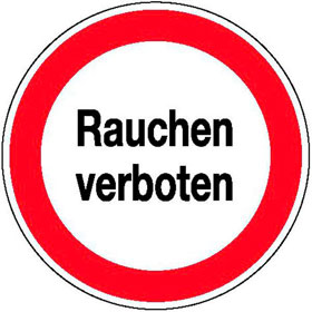 Hinweisschild - Betriebskennzeichnung Rauchen verboten