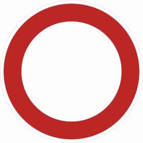 Verkehrsschild Verbot fr Fahrzeuge aller Art VZ: 250