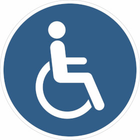 Gebotsschild Rollstuhlfahrer