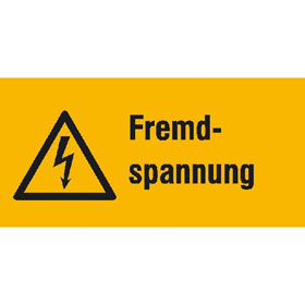 Warn - Kombischild Fremdspannung