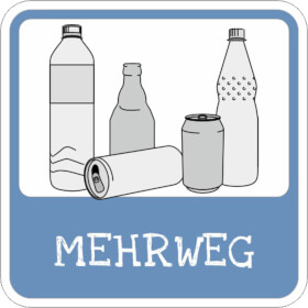 Hinweisschild Mehrweg - Flaschenentsorgung