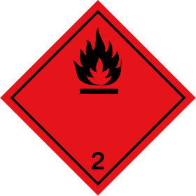 SafetyMarking Gefahrzettel nach ADR Klasse 2.1, Entzündbare Gase