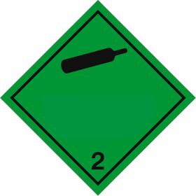 SafetyMarking Gefahrzettel nach ADR Klasse 2.2, Nicht entzündbare Gase, nicht giftige Gase