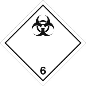 SafetyMarking Gefahrzettel nach ADR Klasse 6.2, Ansteckungsgefährliche Stoffe