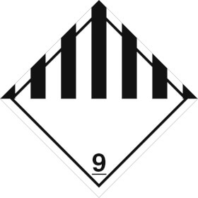 SafetyMarking Gefahrzettel nach ADR Klasse 9, Verschiedene gefährliche Stoffe und Gegenstände